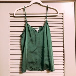 Size M emerald green A New Day satin tank